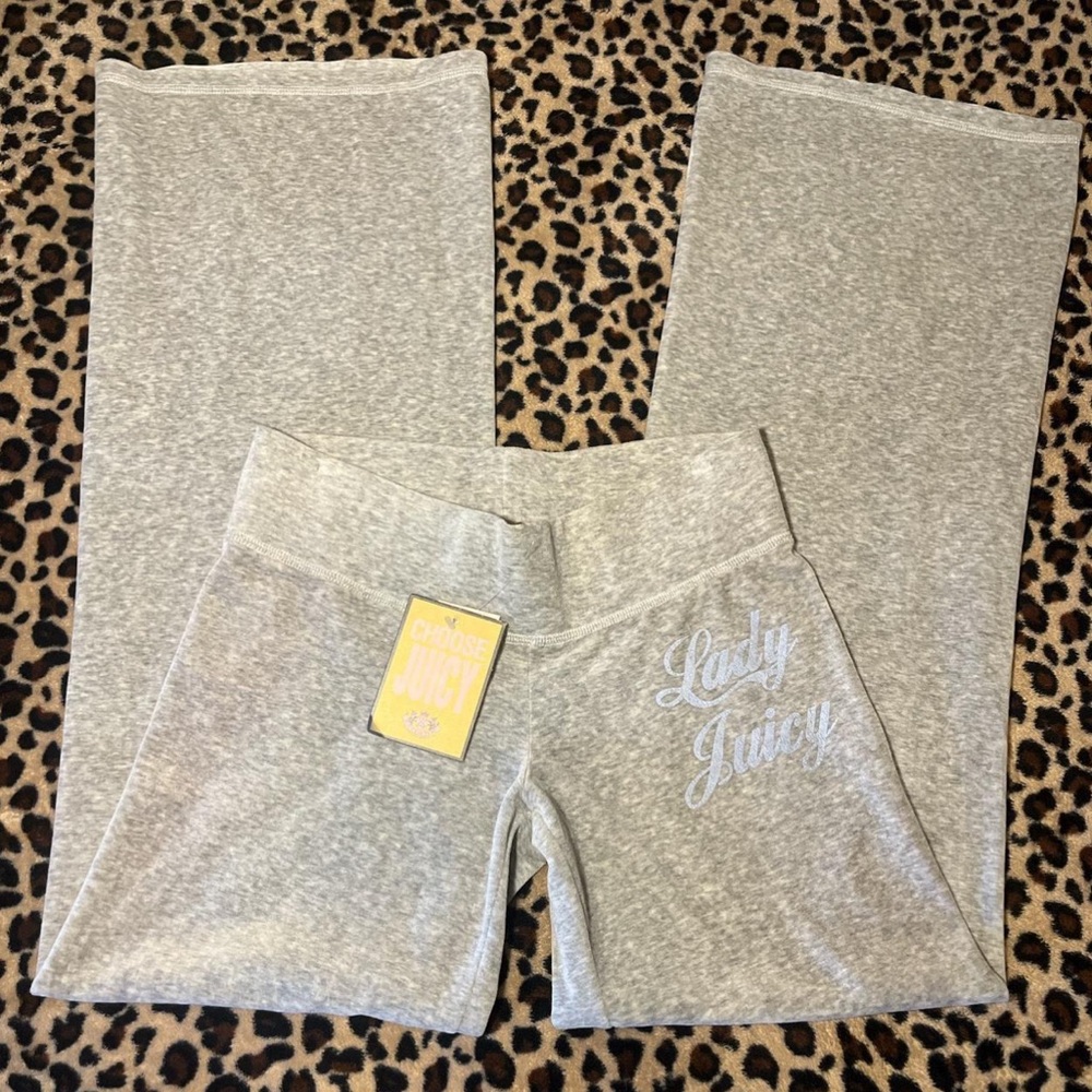 Juicy Couture Heather Gray Wide Leg Pants Vintage